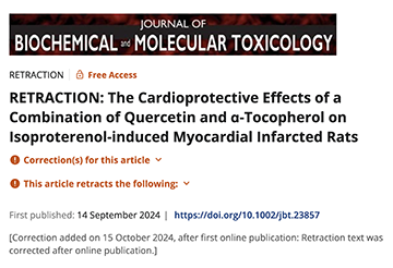 Wiley parandab tagasitõmbamismärguandeid artiklite tõmbamise põhjuste "ebatäpse" kirjelduse jaoks